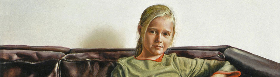 Portret van Camille Blok - 40x40 - tempera op paneel - 2005