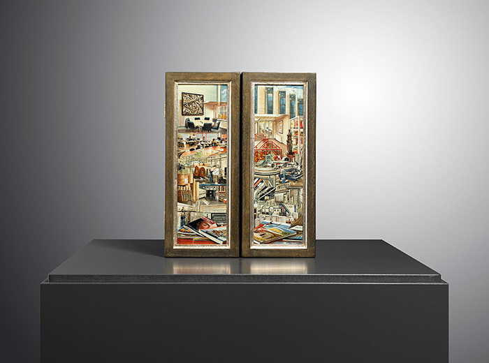 Triptych Kampert (open) - 8,4cm X 27,2cm - Tempera on panel - 2010
